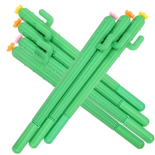 TEHAUX 10st Kaktus Gelstift Süße Stifte Schreibwaren Stift Stifte Zum Schreiben Schwarze Gelstifte Kugelschreiber Zum Schreiben Schwarze Kugelschreiber Textmarker Gast Stift Green Plastik von TEHAUX