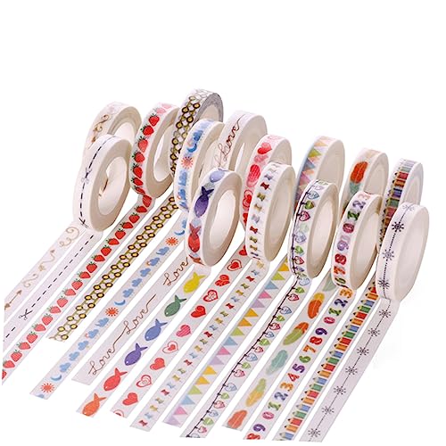 TEHAUX 10st Papierklebeband Selber Machen Dekoration Aus Papier Klebriges Papierband Washi-tape-spender Breites Washi-tape Washi-klebeband Japanisches Washi Tape Washi-tape-aufkleber von TEHAUX