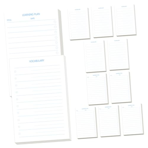 TEHAUX 12 Planungsvokabularbuch schreibhefte small notebook Schreibwarenset Indexkarten nootbook abreißbare Memo-Tabs Notizbücher aufnehmen Wörter-Notizbuch Notizblock aufnehmen Papier von TEHAUX