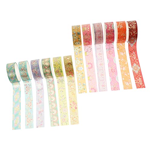 TEHAUX 12 Rollen Taschen- und Papierklebeband the washi tape washi-tape Dekorative Klebebänder washi+-+tape Washi-Klebeband Vintage Washi Tapes selbstklebende Bänder DIY Washi Tapes von TEHAUX