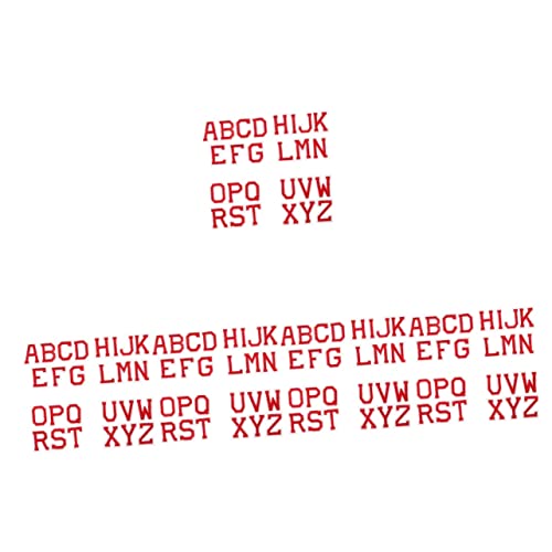 TEHAUX 130 Stk Brief Aufkleber kreative Flicken für Kleidung gestickte DIY-Patches Aufnäher für Kleidung Schal Patch Aufnäher zum Aufbügeln dekorative Alphabet-Patches 。，pvc rot von TEHAUX