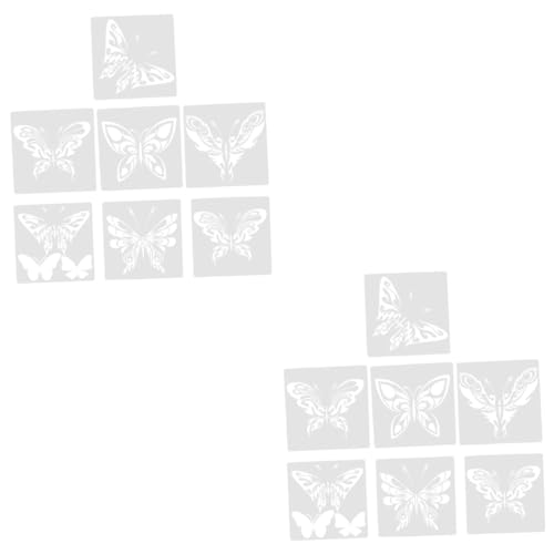 TEHAUX 14 Stück Schmetterlings Ausschnitt Schablonen Für Kinder Kunst Schablonen Bastelschablonen Kinder Malvorlage Schablonen Zum Malen Kinder Schablonen Kinder Zeichenschablonen von TEHAUX