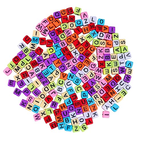 TEHAUX 1600 Stk Buchstabenperlen kunststoffperlen alphabet beads bastel materialien Handwerksmaterialien DIY dekor Zubehör für DIY-Perlen Kunststoff-Perlen Perlen Zubehör Plastik Colorful von TEHAUX