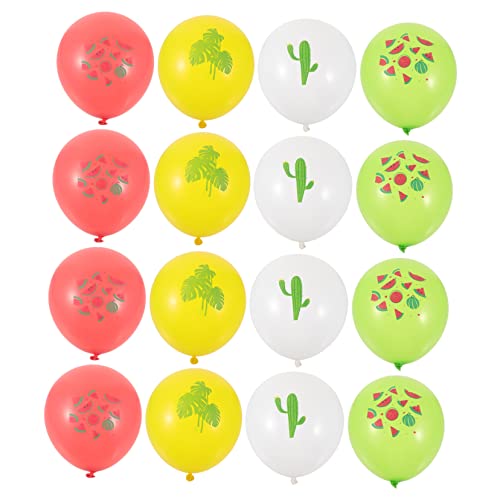 TEHAUX 16St hawaiianischer Ballon Wassermelonenballons Dekorationsballons Aloha-Party-Dekor Themenballons mottoparty hawaii sommerdeko balloon Partyzubehör hawaiianische Ballons Emulsion von TEHAUX