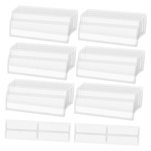 TEHAUX 1set Transparente Selbstklebende Etikettentasche Etikettenschutz Klarsichttaschen Für Selbstklebende Etiketten Taschen Mit Indexetiketten Etikettenhüllen Etikettentaschen Pvc 32pcs von TEHAUX