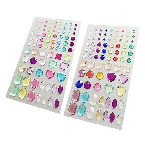 TEHAUX 2 Blatt Selbstklebende Acryl Strassperlen Für Kreatives Basteln Kristallaufkleber Für Handy Scrapbooking Und DIY Dekoration Ideal Für Armbänder Und Perlenketten Zum von TEHAUX