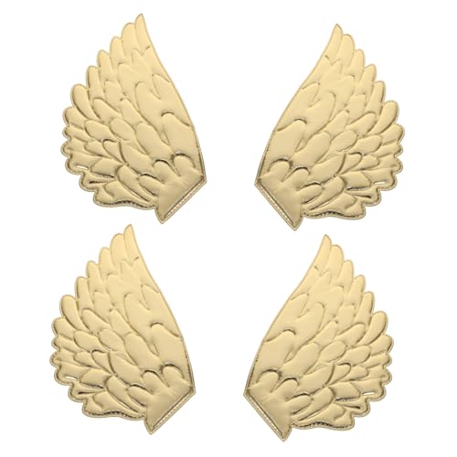 TEHAUX 2 Paare Angel Wings Patch Flügel Nähen Patches Aufnäher Mit Engelsflügel-stickerei Jacken Gestickter Aufnäher Haarspangen Mit Engelsflügeln Gestickte Applikation Stoff Golden TEHAUX 2 Paare Angel Wings Patch Flügel Nähen Patches Aufnäher Mit Engelsflügel-stickerei Jacken Gestickter Aufnäher Haarspangen Mit Engelsflügeln Gestickte Applikation Stoff Golden von TEHAUX
