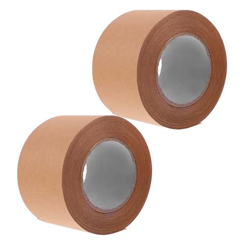 TEHAUX 2 Rollen Kraft Klebeband Beschreibbares Paketband für Versand und Umzug Stark Haftend für Büro und DIY Projekte Braunes Papierklebeband und Reißfest TEHAUX 2 Rollen Kraft Klebeband Beschreibbares Paketband für Versand und Umzug Stark Haftend für Büro und DIY Projekte Braunes Papierklebeband und Reißfest von TEHAUX