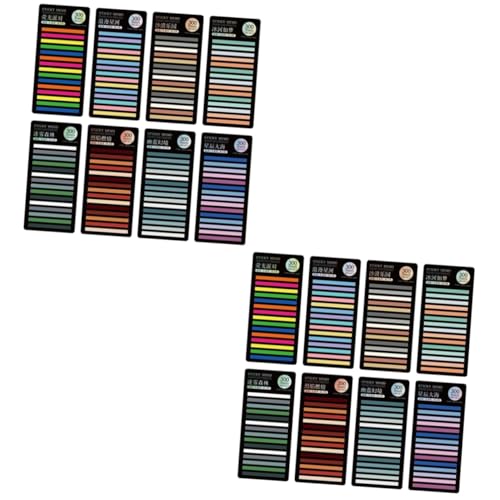 TEHAUX 2 Sätze Bunte Haftnotizen Lesezeichen Bookmarks Binders Office Supplies Farbige Notizregister Haushaltsseitenmarkierung Buchregisterkarten Lesestreifen Das Haustier 8 Blatt * 2 von TEHAUX