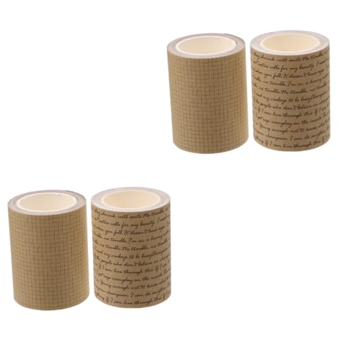 TEHAUX 2 Sätze Diy Klebeband Wiederverwendbar Klebeband Bastelmaterial Repositionierbare Klebebänder Klebstoff Handkonto-bänder Doppelt Mehrzweckband Tagebuchband Kraftpapier 2 Rollen * 2 von TEHAUX