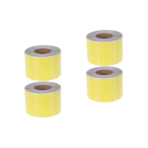 TEHAUX 2 Sätze Etiketten Aus Thermopapier Express-etiketten Aufkleber Für Thermodrucker Adressetiketten Leere Etiketten Papier Für Thermodrucker Pos-papier Yellow 2 Rollen * 2 von TEHAUX