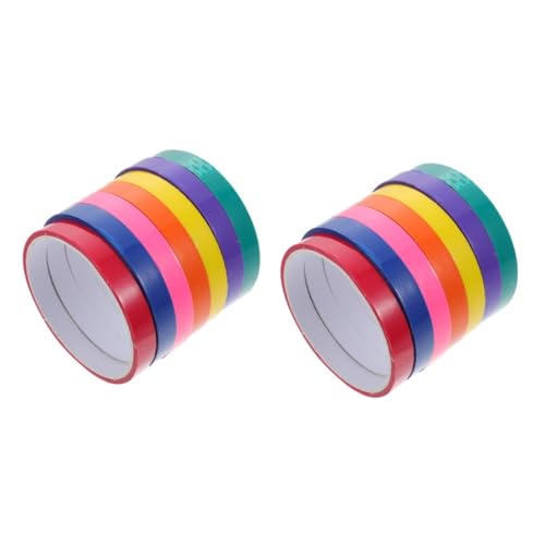 TEHAUX 2 Sätze Farbklebeband Für Kugeln Washi-tape-aufkleber Dekompressionsklebeband Washi-tape Farbe Drahtband Dekompressions-klebeband Grüne Aufkleber Plastik Colorful 7 Rollen * 2 von TEHAUX