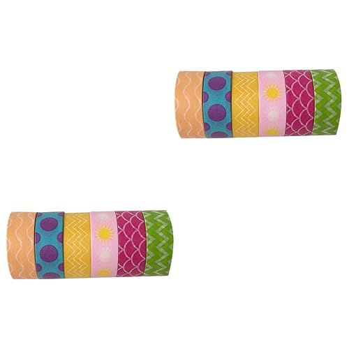 TEHAUX 2 Sätze Fotoalbumband Süßes Klebeband Scrapbook-verzierungen Wickelband Scrapbbok The Washi Tape Aufkleber Papierklebeband Selber Machen Deko-washi-tape 6 Rollen * 2 von TEHAUX