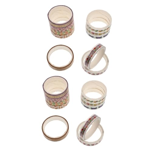 TEHAUX 2 Sätze Heißpräge-washi-tape Scrapbbok Roll Verpackung Aufkleber Klebeband Für Scrapbooking Dekorative Bänder Tagebuch Washi Tapes Japanisches Papier 10 Rollen * 2 von TEHAUX