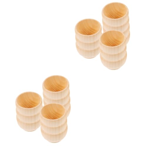 TEHAUX 2 Sätze Kleine Holzschale Holziges Spielzeug Holzschalen Zum Zeichnen Holzspielzeug Kleine Holzschale Selbstgemachte Holzschalen Unfertige Holzschalen Spielzeug 10 Stück * 2 von TEHAUX