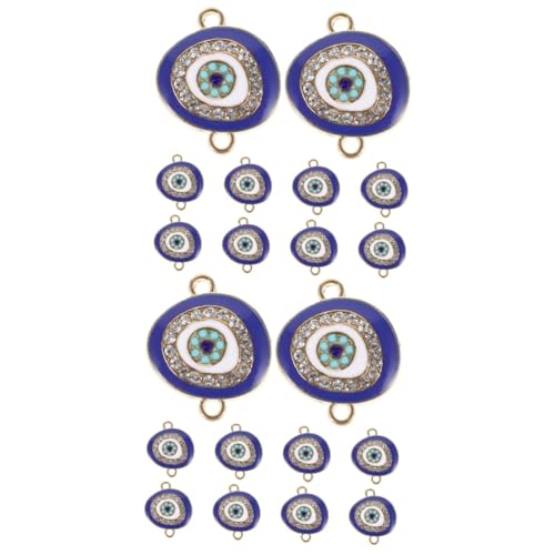 TEHAUX 2 Sätze Perlen Valentienstagsgeschnek Jewelry Schmuckzubehör Schmuckanhänger Trauzeugengeschenke Böser Blick-charm Halskette Diy Anhänger Evil Eye Anhänger Metall 10 Stück * 2 von TEHAUX