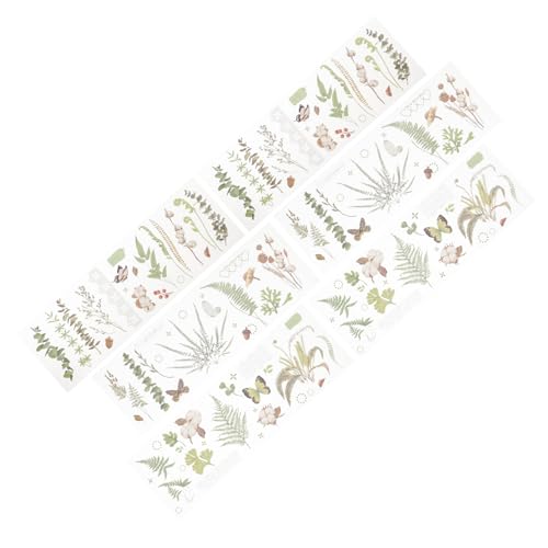 TEHAUX 2 Sätze Pflanzenaufkleber Alte Aufkleber Scrapbooking -vorräte Scrapbooking Sticker Scrapbook Stickers Zeitschriftenverschönerungszubehör Diy Bastelaufkleber Green 6 Blätter * 2 von TEHAUX