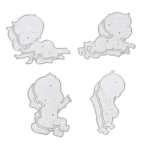 TEHAUX 2 Sätze Prägestempel für Kinder handwerk schneiden sterben Schneidwerkzeug gestanzt kind DIY schablone Babywerkzeuge Stempel DIY Stanzform DIY Form aus Kohlenstoffstahl Silver von TEHAUX