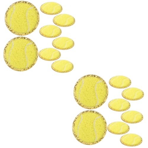 TEHAUX 2 Sätze Stickereiflecken Kleiderflicken Dekorative Hutaufnäher Dekorative Patches Zarte Fellflecken Mantelflicken Selber Machen Cartoon-mantel-patches Baumwolle Yellow 8 Stück * 2 von TEHAUX