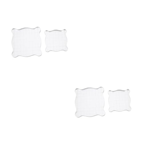 TEHAUX 2 Sätze Transparentes Stempelzubehör Briefmarken Stempel DIY Zubehör Klarer Stempel Bolck Stempelgriff Platte Stempelblock DIY Stempelwerkzeug Stempelzubehör 2 Stücke * 2 von TEHAUX