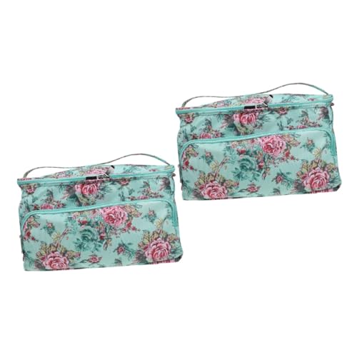 TEHAUX 2 Stk Aufbewahrungsbeutel nähen Nähkoffer Stickerei Werkzeugtasche quadratische Nähtasche Aufbewahrungsbox für Garn Make-up-Organizer-Tasche Nähwerkzeugtasche Beutel mit Häkelnadel von TEHAUX