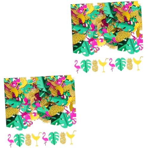 TEHAUX 2 Stück 1 hawaiianisches Konfetti hochzeitsdekoration hochzeits Dekoration Sommer Hawaii Party Konfetti tropisches Konfetti Party-Konfetti glitzert Konfetti-Ornament Plastik von TEHAUX