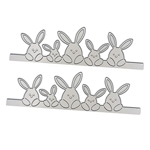 TEHAUX 2 Stück 5 Ostern sterben sterben Spender Stanzteile für Papierkarten ostegeschenke easter presents Handwerk Stanzformen DIY stirbt schimmel Stahl mit hohem Kohlenstoffgehalt Silver von TEHAUX