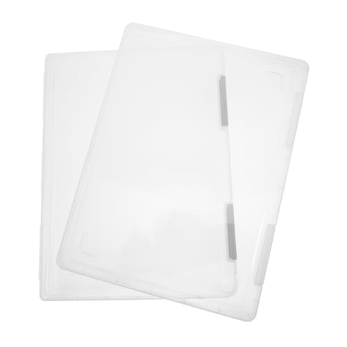 TEHAUX 2 Stück Praktische Papier Organizer Kunststoff Aktenaufbewahrungsbox Dokumentenbox Aktenboxen Kunststoff Magazinschutz Transparente Aktenbox von TEHAUX