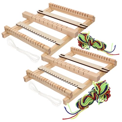TEHAUX 2 Stück Teiliges Kleines DIY Holz Webrahmen Handgefertigte Strickmaschine für Ab Jahren Fördert Kreativität und Geistige Entwicklung für Individuelle Accessoires Wie Schals und TEHAUX 2 Stück Teiliges Kleines DIY Holz Webrahmen Handgefertigte Strickmaschine für Ab Jahren Fördert Kreativität und Geistige Entwicklung für Individuelle Accessoires Wie Schals und von TEHAUX