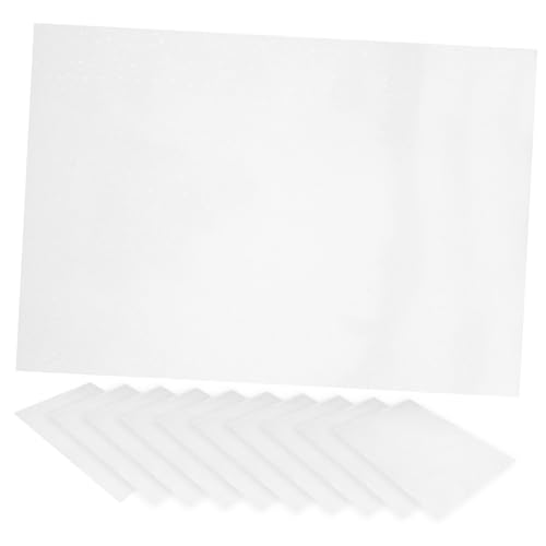 TEHAUX 20 Blatt Blatt Papierfolie mattes Aufkleberpapier glänzende bedruckbare Papiere bastelmaterial buntpapier fotopapier selbstklebendes bedruckbares Papier Aufkleberdruckerpapier Weiß von TEHAUX