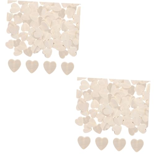 TEHAUX 200 Stk liebe Holzperlen halskette selber machen bastelzeug heart beads the craft Schmuckbastelset Herz-Halsketten DIY Herz Zwischenperlen Herz Halskette Perlen Herz lose Perlen von TEHAUX