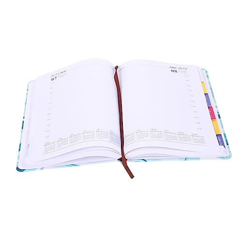 TEHAUX 2023 Agenda-Buch büromaterial office supplies Bindemittel-Notizbuch Arbeitsnotizblock schülerkalender Notizblock für die Aufnahme von Zeitplanlisten Büroplan-Notizbuch Papier Blue von TEHAUX