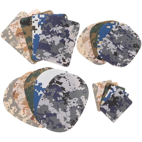 TEHAUX 20St Tarnflecken Handwerk Patches Camouflage-Hosen-Aufkleber-Patch bügel patches Kleidung Reparatur Patches Multifunktionspflaster Flicken für Outdoor-Kleidung Aufnäher Polyester von TEHAUX