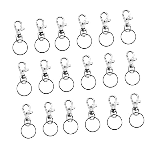 TEHAUX 20mm Ring Legierungs Lobster Clips Schlüsselanhänger Praktischer Karabiner Verschluss Für Taschen Schmuck Und Handwerk Glänzende Oberfläche Vielseitig Einsetzbar von TEHAUX