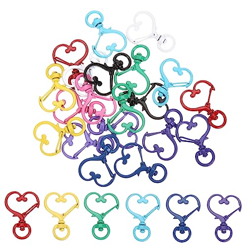 TEHAUX 20pcs Schlüsselbund Clip Heart Form Metall Spring Snap DIY Schlüsselbund Schnallen Schnallenzubehör von TEHAUX