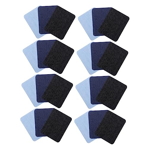 TEHAUX 24Stücke Eisen Patches Für Jeans Reparatur Schwarze Dunkelblaue Und Hellblaue Patches DIY Kleidung Flicker Für Nachhaltige Mode von TEHAUX