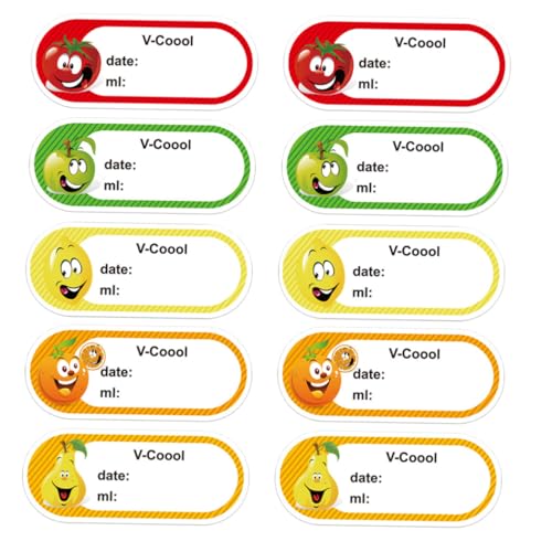 TEHAUX 250 Stück Lebensmittelaufkleber Auf Rolle Beschreibbare Datumsaufkleber Für Die Küche Nicht Klebendes Design Für Den Einsatz Zu Hause Im Supermarkt Und Im Restaurant von TEHAUX