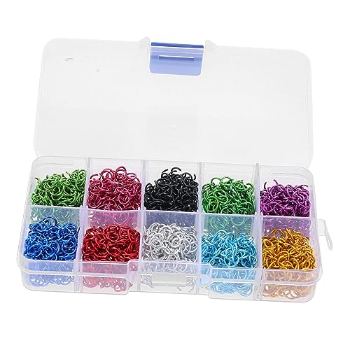 TEHAUX 250Pcs Spaltring bastelskalpel schmuckwerkzeuge schlüsselhalsband schlusselketten Sprungringe Ringkabelverbinder springen kleine Biegeringe Verbindungsringe für Schmuck Aluminium von TEHAUX