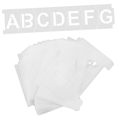 TEHAUX 26er Set Wiederverwendbare Buchstaben Schablonen Für Malvorlagen Alphabet Stencils Für Kreatives Basteln Scrapbooking Und Dekoration von TEHAUX