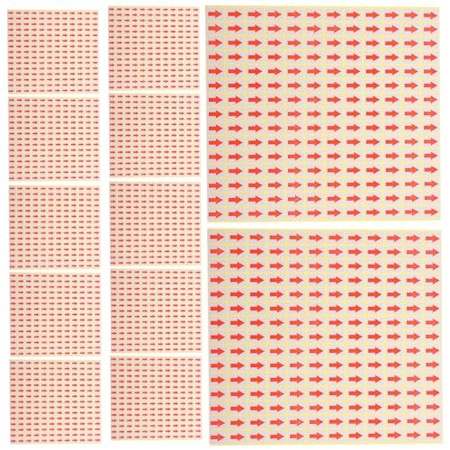 TEHAUX 2700 Stück Kleine Rote -aufkleber, Selbstklebende, Unqualifizierte Nacharbeitsetiketten Für Die Bestandsverwaltung Und Fehlerkennzeichnung von TEHAUX