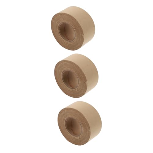 TEHAUX 3 Pcs Klebeband aus Kraftpapier Werkzeug Wasser Nachfüllung durchsichtiges Paketband Griff verpackungsmaterial packing tape antidust klebeband Packband aus Kraftpapier Abdichtband von TEHAUX