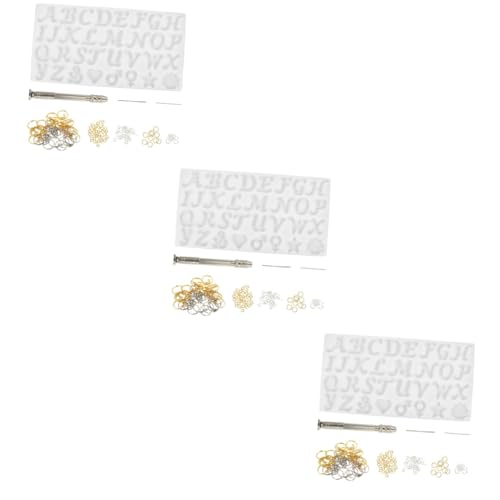 TEHAUX 3 Sätze Alphabet-die-set Ohrringformen Diy-schmuckform Alphabet-anhängerform Handgefertigte Anhängerform Form Zur Schmuckherstellung Diy Zubehör Alphabet-handwerksformen Kieselgel von TEHAUX