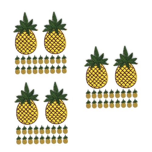 TEHAUX 3 Sätze Ananas -stickerei Abzeichen Ananas Cartoon-ananas Wärmepolster-anti-scenen-handschuhe Mini-handschuhe Mini-zubehör Hilfsananas Zubehör Ananas Stickgarn 20 Stück * 3 von TEHAUX