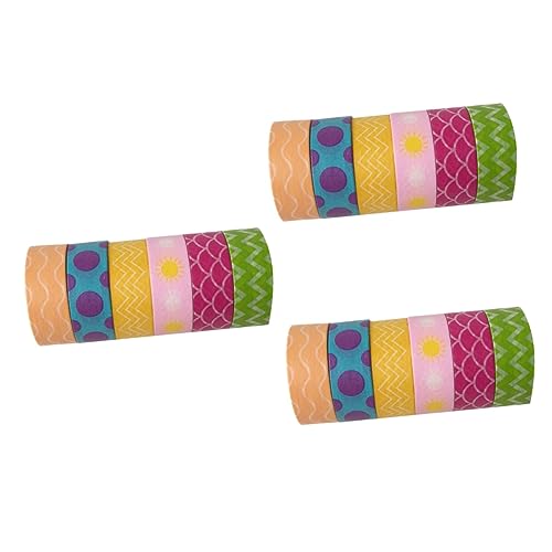 TEHAUX 3 Sätze Fotoalbumband Party-geschenkband Retro- Washi-tape Mit Punkten Scrapbbok The Washi Tape Aufkleber Washi Tape Zum Verpacken Von Geschenken Deko-washi-tape 6 Rollen * 3 von TEHAUX