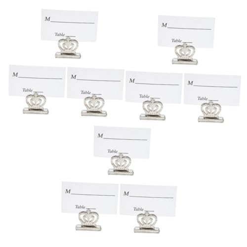 TEHAUX 3 Sätze Kronensitz-clips Platzhalter Für Hochzeiten Inhaber Der Tischnummer Hochzeitsdeko Hochzeitsdeco Tischkartenhalter Clips Für Hochzeitsnachrichten Legierung 3 Stück * 3 von TEHAUX