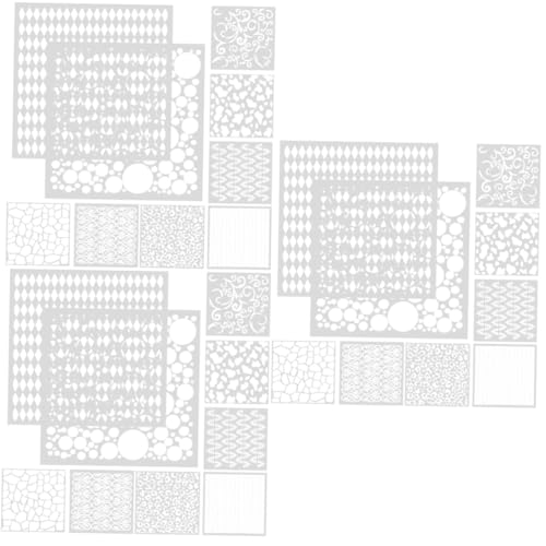 TEHAUX 3 Sätze Mustersprühvorlage Schablonen Bastelvorlagen Ziernieten Stencils Gießform Teller Wand Gesichtsbemalungsvorlagen Musterzeichnung Malvorlagen Das Haustier Weiß 9 Blätter * 3 von TEHAUX