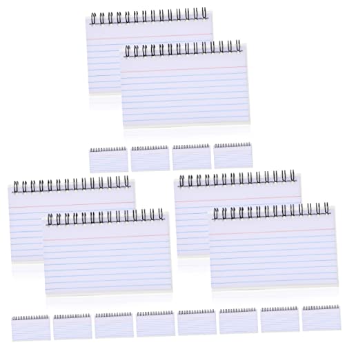 TEHAUX 3 Sätze Notizbuch Office Products Büromaterial Notebooks Index Cards The Notebook Book Kleine Notizkarten Lernkarten Liste Sprachkarten Tragbare Notizblöcke Papier Weiß 6 Stück * 3 von TEHAUX