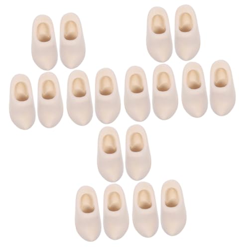 TEHAUX 3 Sätze Puppenhaus-holzschuhe Sammlerschuhe Miniatur Mini-fingerschuhe Mini-high-heel-schuhe Diy-verzierung Puppendekor Miniaturpuppenschuhe Puppenhausschuhe Hölzern 3 Paare * 3 von TEHAUX