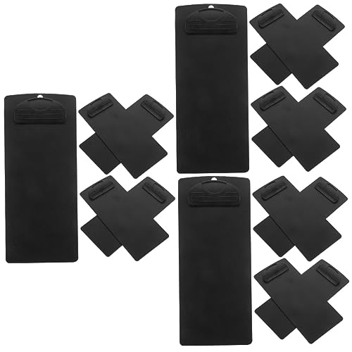 TEHAUX 3 Sätze Rechnungsordner Menüordner Speicher-zwischenablage Mini-klemmbrett Klemmbretthalter Menü -board Clip Pflegeklemmbrett Klemmbrett Mit Speicher Abs-harz Black 5 Stück * 3 von TEHAUX