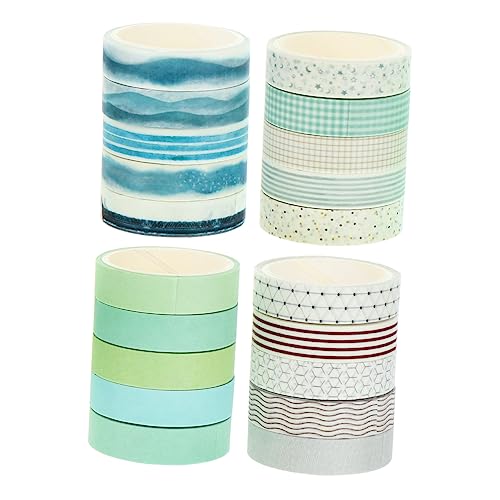 TEHAUX 3 Sätze Washi-tape Verwaschenes Klebeband Löschbare Gelstifte Entwicklung Kindliche Entwicklung Hochzeitsdeko Diy Washi Tape Scrapbooking Washi Tape Papier 20 Rollen*3 von TEHAUX